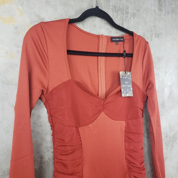 ASOS MESH RUCHED MINI DRESS - Picture 7 of 11